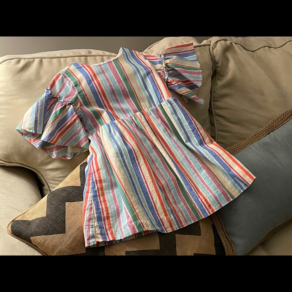 J. Crew/Crewcuts 3T Stiped Bell Sleeve Dress